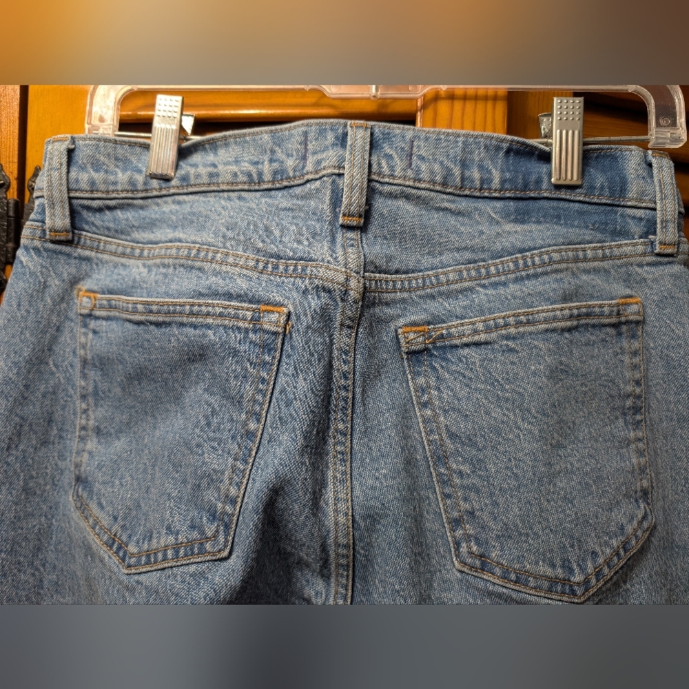Abercrombie & Fitch The Baggy Low Rise Jeans Blue Size 27/4s Curve Love - Picture 3 of 9